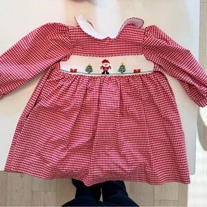 Smockingbird Santa Christmas Dress size 4